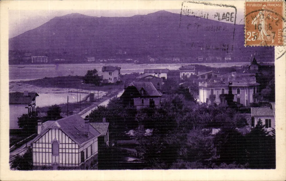 Hendaye (Côte Basque) — Vista geral de Hendaye (lado Oeste) — Bloc Itérés, Editores, Bordeaux - Frente