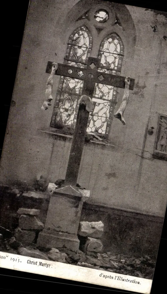 Cruzifixo — Cristo Mártir — segundo a Illustration, 1915 - Frente