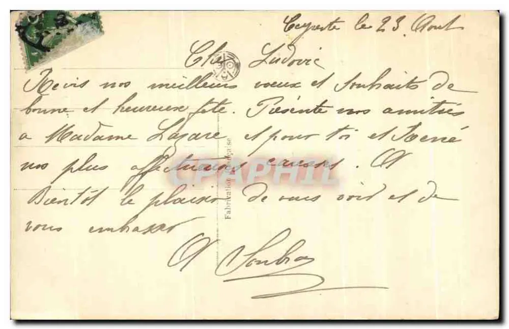 Flores de margaridas — Boas Festas — ZED 444 - Verso