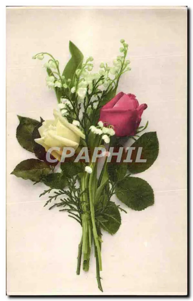 Blumenstrauß aus Rosen und Mohnblumen — Verlag Martin Pommer & Cie, Schweiz - Vorderseite