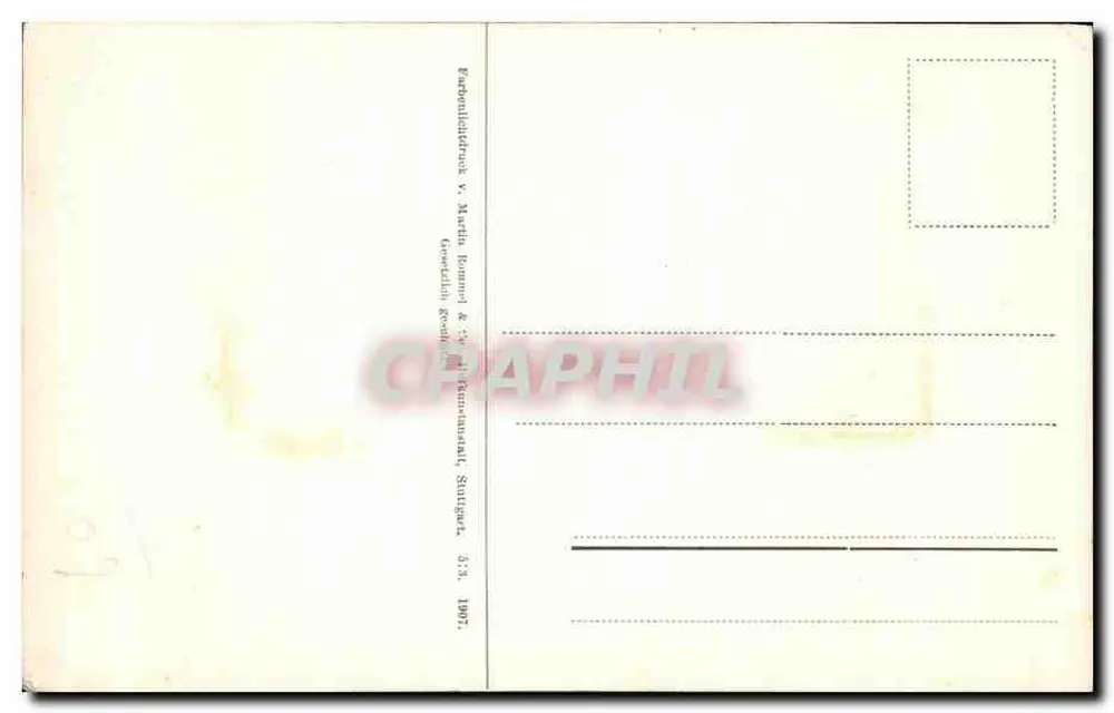 Blumenstrauß aus Rosen und Mohnblumen — Verlag Martin Pommer & Cie, Schweiz - Rückseite