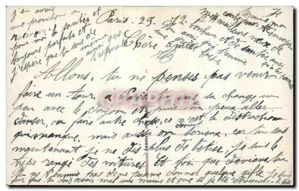 Paar in Abendkleidung — Frohe Neujahr — S.A. 5603 - Rückseite