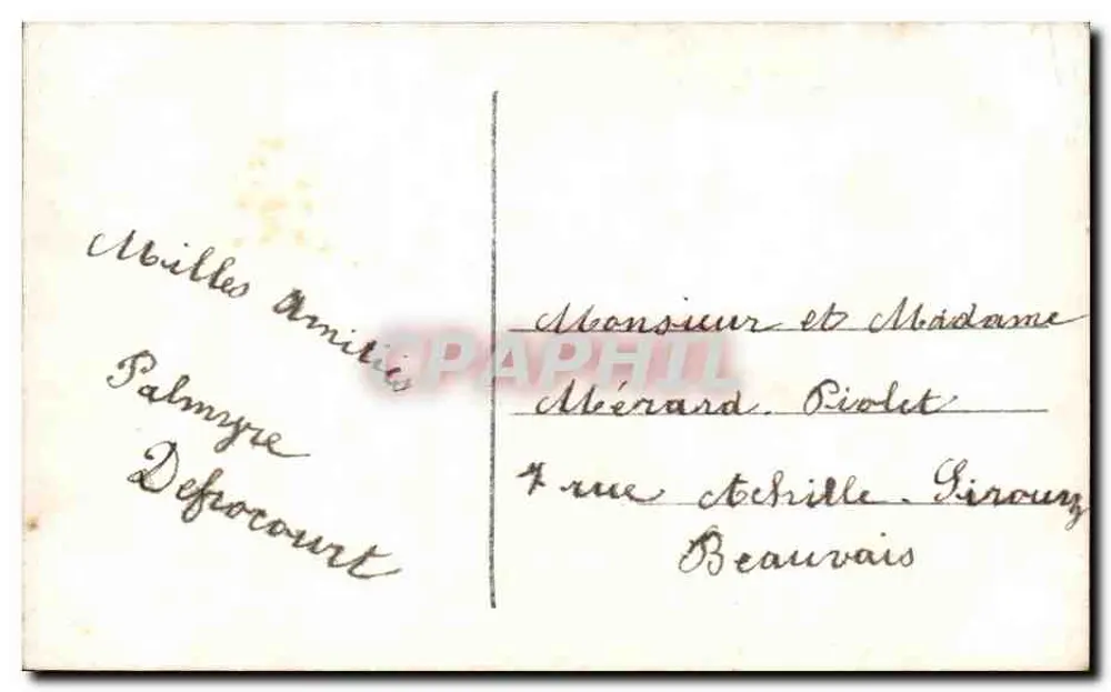 Frau in einem rosa Kleid mit einem Holzschuh und Blumen — Gute Jahreszeit — Französische Post n°945 - Rückseite