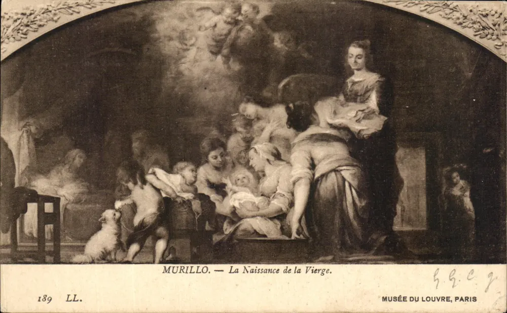 Die Geburt der Jungfrau — Werk von Murillo — Louvre-Museum, Paris - Vorderseite