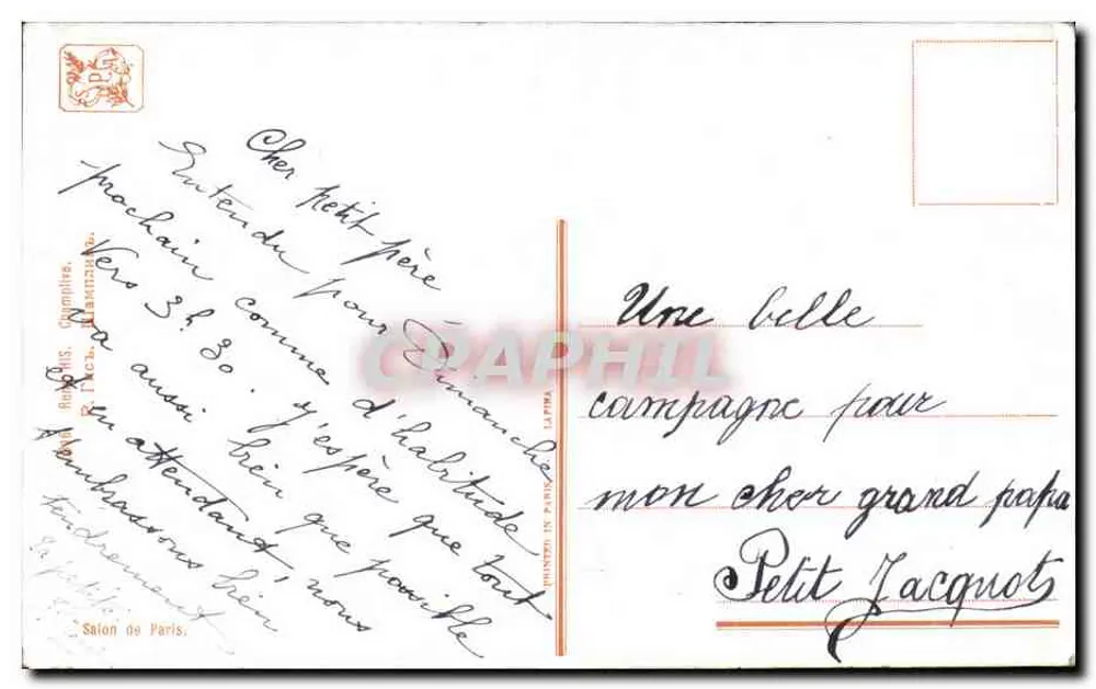 Capela na floresta — margem de um lago — Salon de Paris, editor - Verso