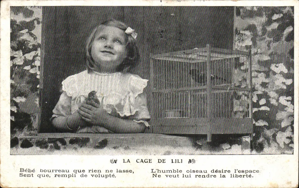 La cage de Lili — Gedicht über ein gefangenes Vogel — Verlag Paris, n° 137 - Vorderseite