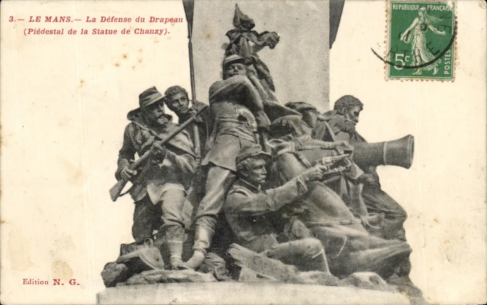Le Mans — Die Verteidigung des Fahnen (Säule der Chanzy-Statue) — Edition N.G. - Vorderseite