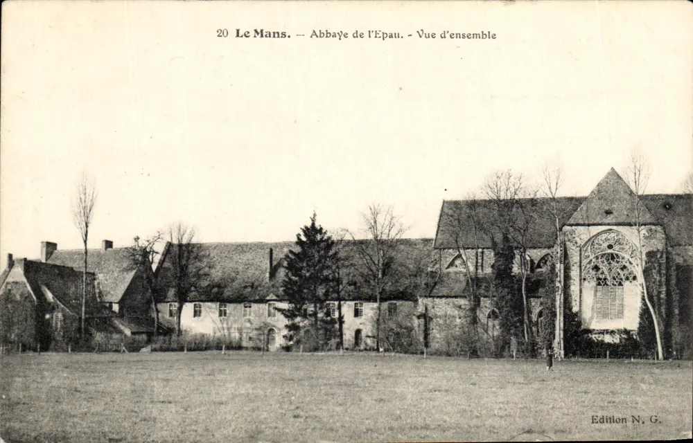 Le Mans. — Abadia de l'Épau. — Vista geral — Edição N. G. - Frente