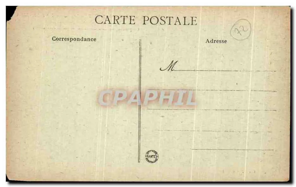 Le Mans - Abside von Notre-Dame de la Couture (11. und 12. Jahrhundert) — Mischung aus Romanik und Gotik (Links, ein Eckbereich der Präfekturbauten) — Cliché J. Garczynski - Rückseite