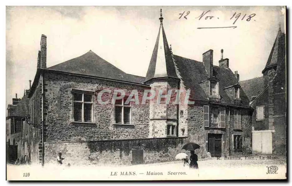 Le Mans — Maison Scarron — R. Barbier, Wyd., Le Mans - Awers
