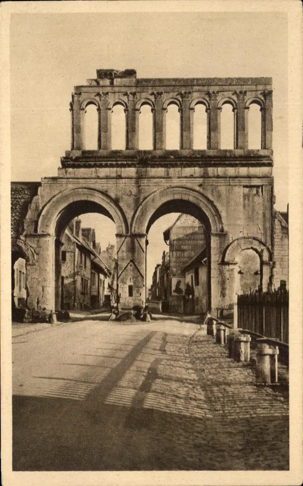 Antikes Autun — Römische Pforte von Arroux (Außen) — Heliogravure P. Coqueugnot et C. Truchot - Vorderseite