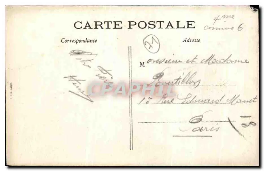 Entre La CLUSE e OVE — Os Fortes — Edit. C. Rakhe Pontarlier - Verso