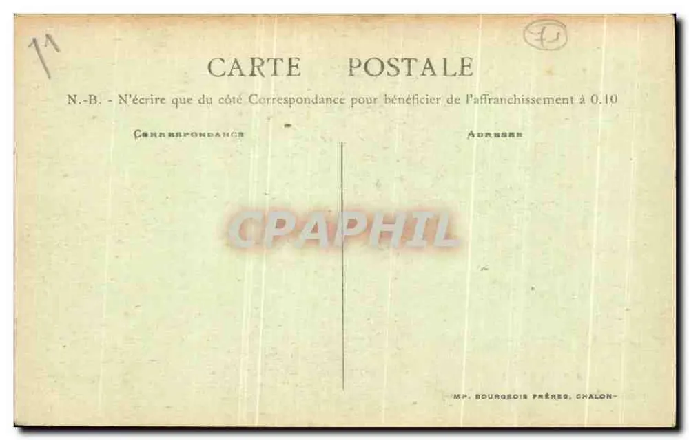 Innenansicht der Kapelle Notre-Dame de Romay — Paray-le-Monial — veröffentlicht von Bourgeois Frères - Rückseite