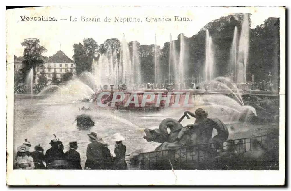 Versailles — Le Bassin de Neptune, Grandes Eaux — éditeur imprimeur non visible - Vorderseite