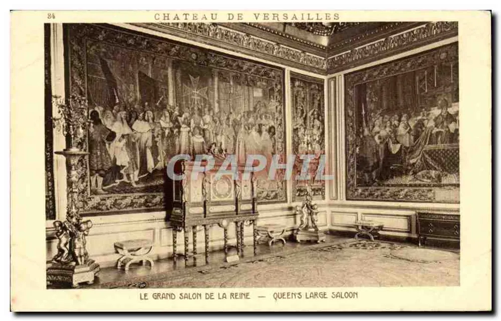 Schloss Versailles — Der Große Saal der Königin — Braun & Cie, Paris, n° 2529 A - Vorderseite