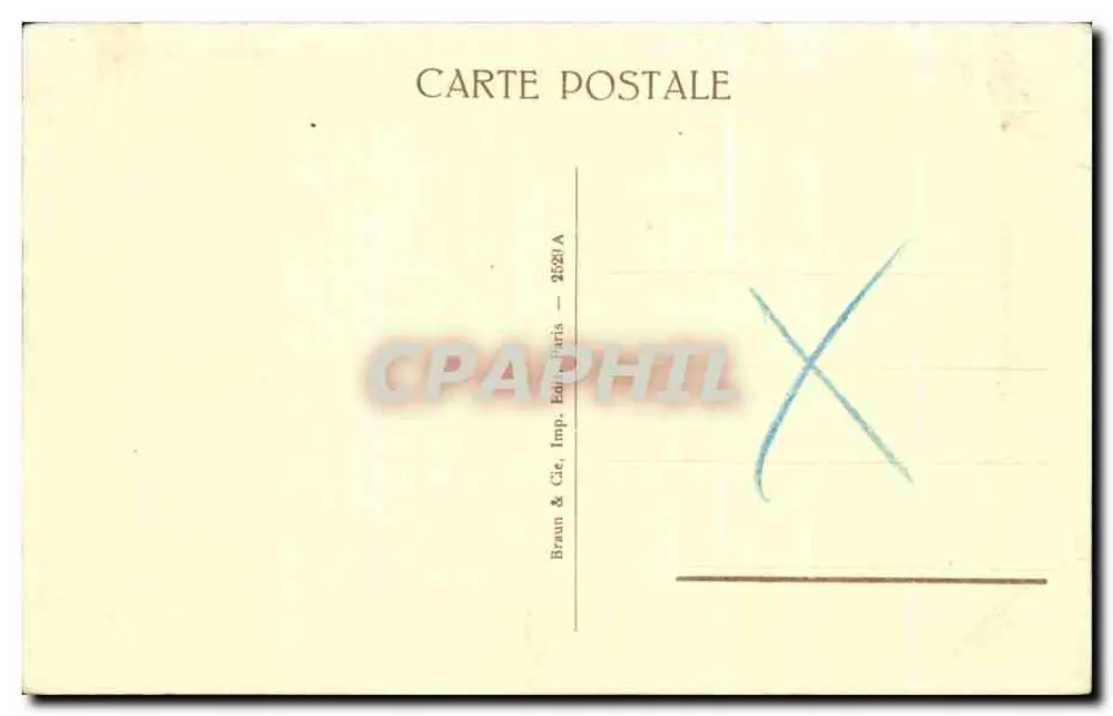 Schloss Versailles — Der Große Saal der Königin — Braun & Cie, Paris, n° 2529 A - Rückseite