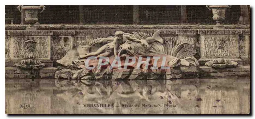 Versailles — Bassin de Neptune — Pirotée - Frente