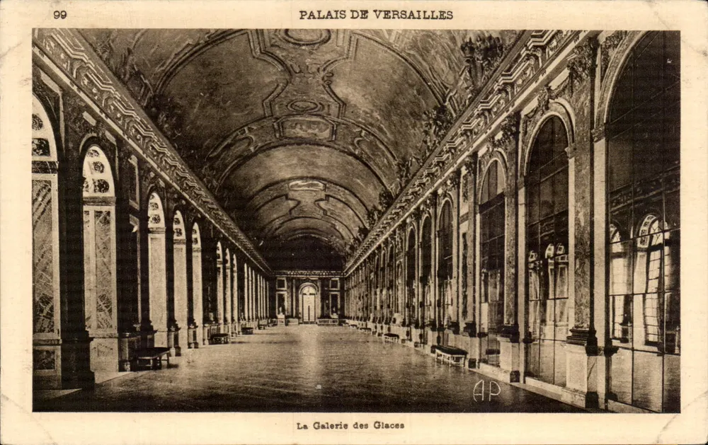 Schloss Versailles — Die Galerie der Spiegel — E. Fapeghin, Paris - Vorderseite