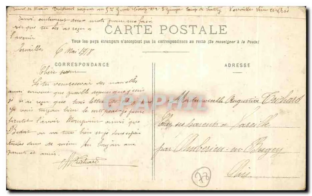 Versailles — Galeria das Glaces — Edição do Grand Saint-Louis, n° 56 - Verso