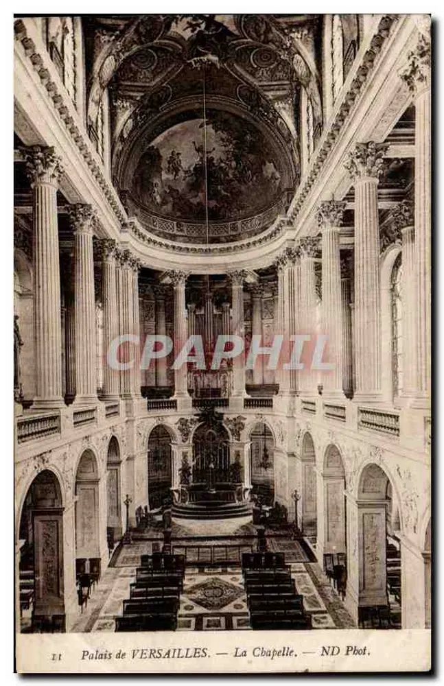 Palácio de VERSAILLES — A Capela — ND Fot. - Frente