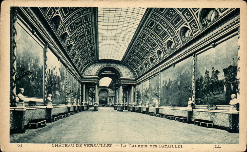 Schloss Versailles — Die Schlachtengalerie — Imp. Levy, Paris - Vorderseite