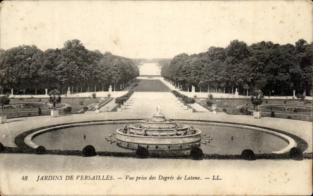 Gärten von Versailles — Ansicht vom Treppenaufgang von Latone — LL. n° 48 - Vorderseite