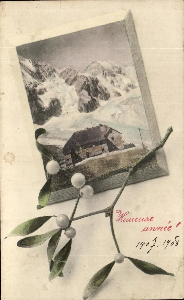 Montagnes enneigées — chalet alpin — éditeur Petit Pierre, série 886 - Vorderseite