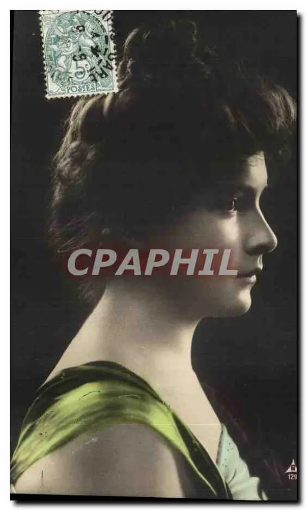 Junge Frau im Profil — Portrait — Verlag Papier Radium Brom, Nr. 125 - Vorderseite