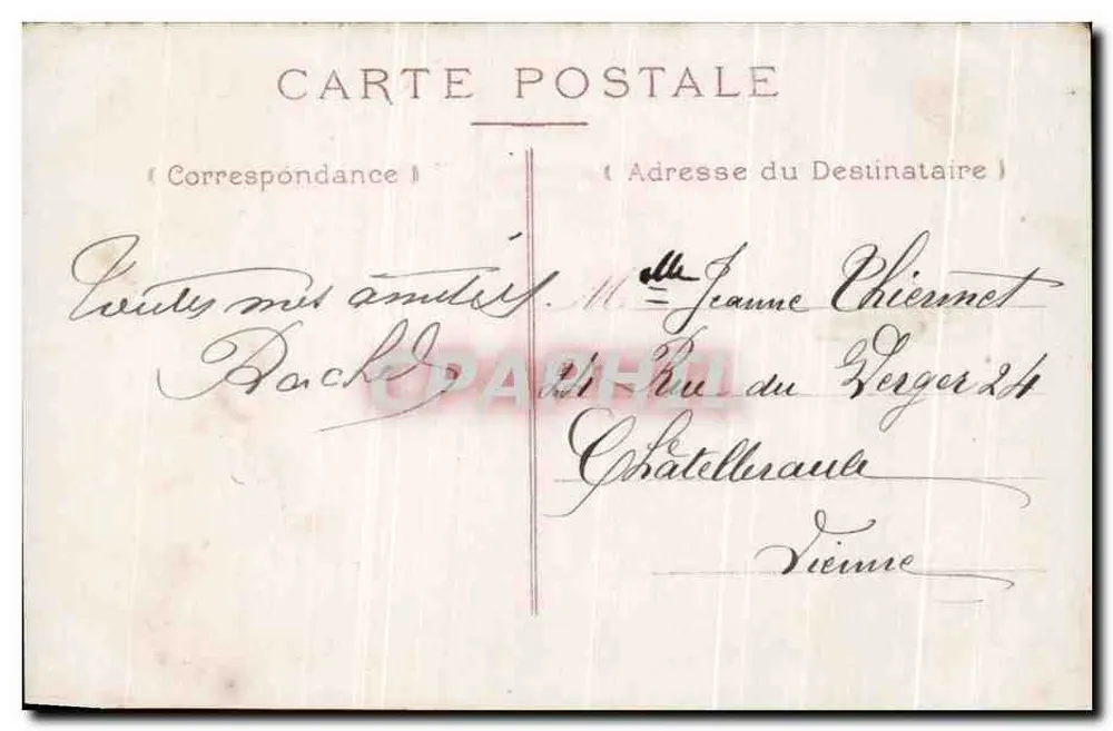 Liebendes Paar — romantische Szene — unbekannter Verleger, Nr. 4001 - Rückseite