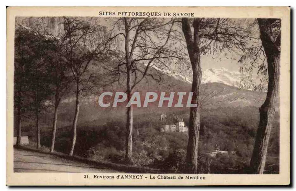 Arredores de Annecy — O Castelo de Menthon — Sítios pitorescos da Saboia, n°31 - Frente