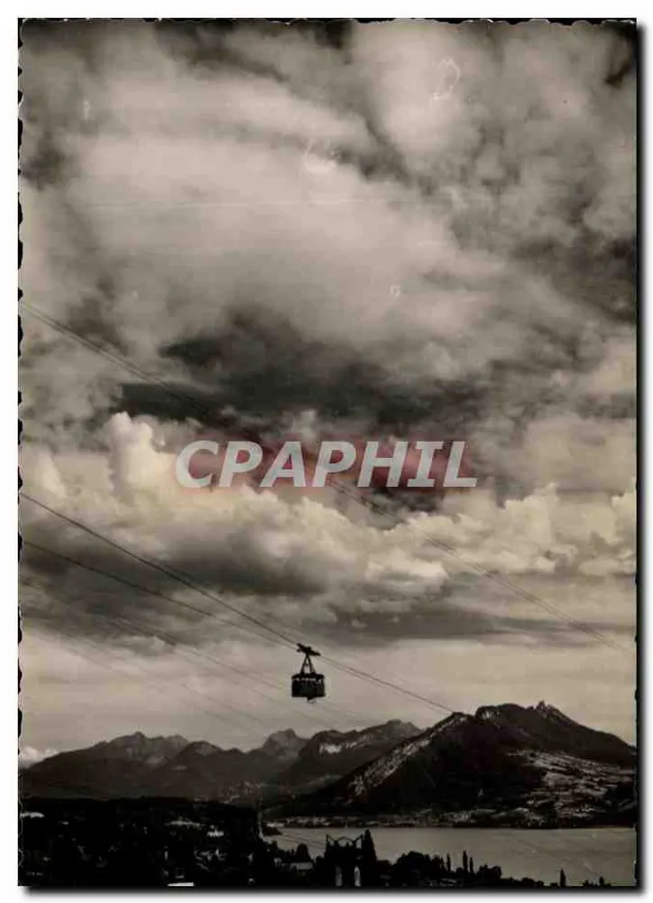 See Annecy — Der Mont-Veyrier Seilbahn erhebt sich über ein majestätisches Panorama — Sammlung des Museums der Bilder — Rossat-Masson (Annecy) - Vorderseite