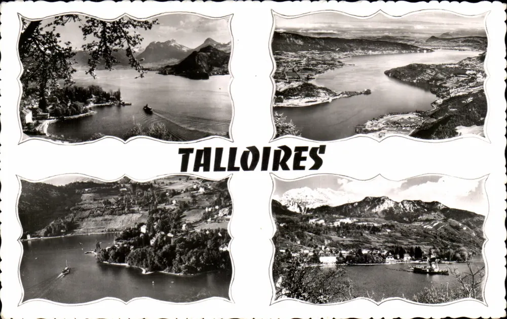 Talloires — vista panorâmica do lago d'Annecy — Edições G. Mouchet, Annecy - Frente