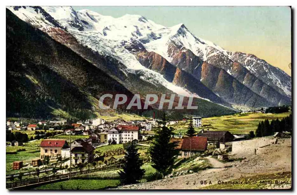 Chamonix e o Monte Branco — vista panorâmica — J. J. 95 A - Frente