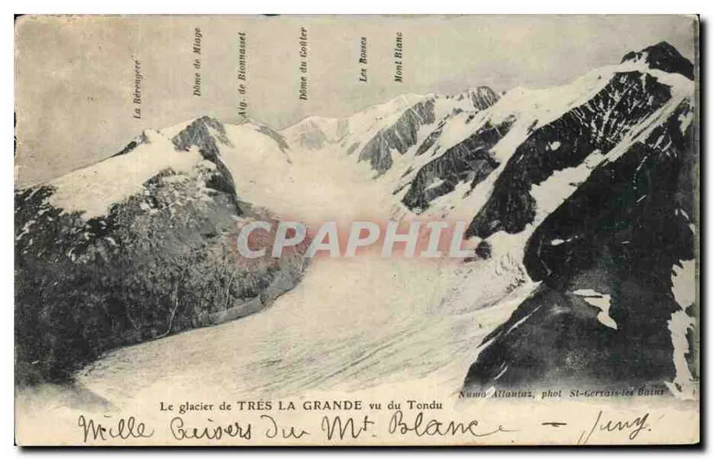 Der Très La Grande-Gletscher vom Tondou aus gesehen — Numa Allantuz, Foto. St-Gervais-les-Bains - Vorderseite