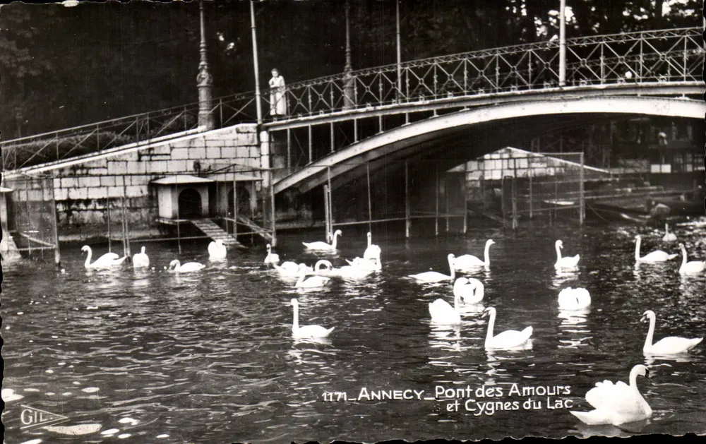 Annecy — Brücke der Liebenden und Schwäne am See — Editions GIL, n° 1171 - Vorderseite