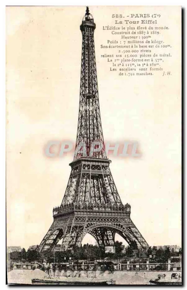 Paris (7e) — A Torre Eiffel — L. Boisson, fot. 44, rue du Temple, Paris - Frente