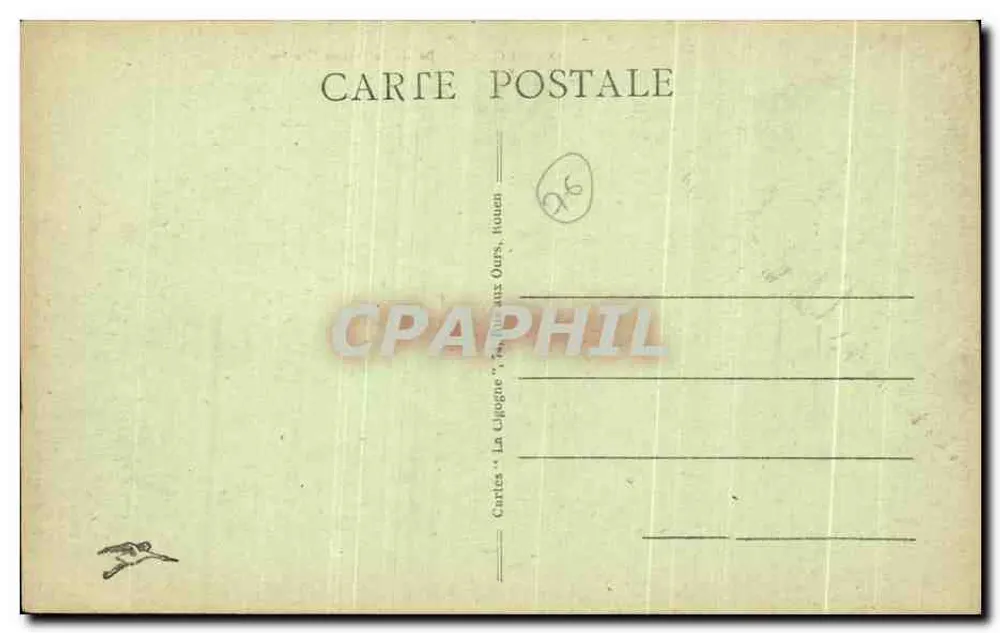 Rouen - Palácio de Justiça (Conjunto) — editor Cartes 'La Gjegue' (n°286) - Verso