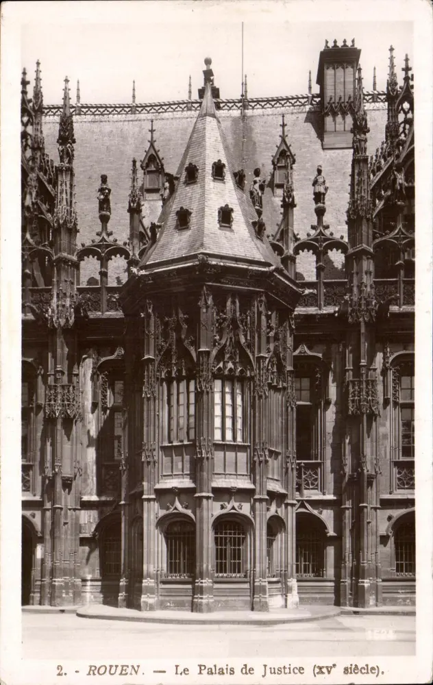 Rouen — O Palácio de Justiça (século XV) — Marca ROSE n°2548 - Frente