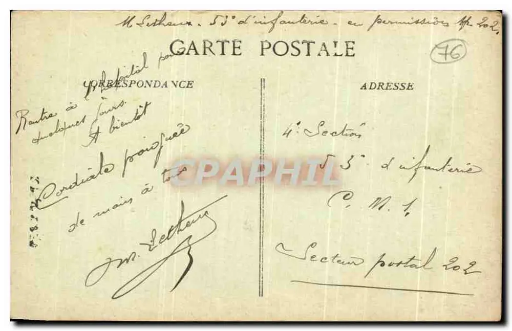 Sainte-Tresse — Ensemble do Nice-Havrais — Ed. E.J.D. n°200 - Verso