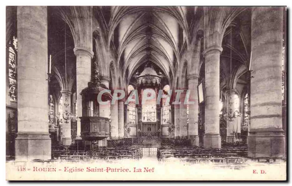 Rouen - Kirche Saint-Patrice: Die Kirche — E. D. n° 148 - Vorderseite