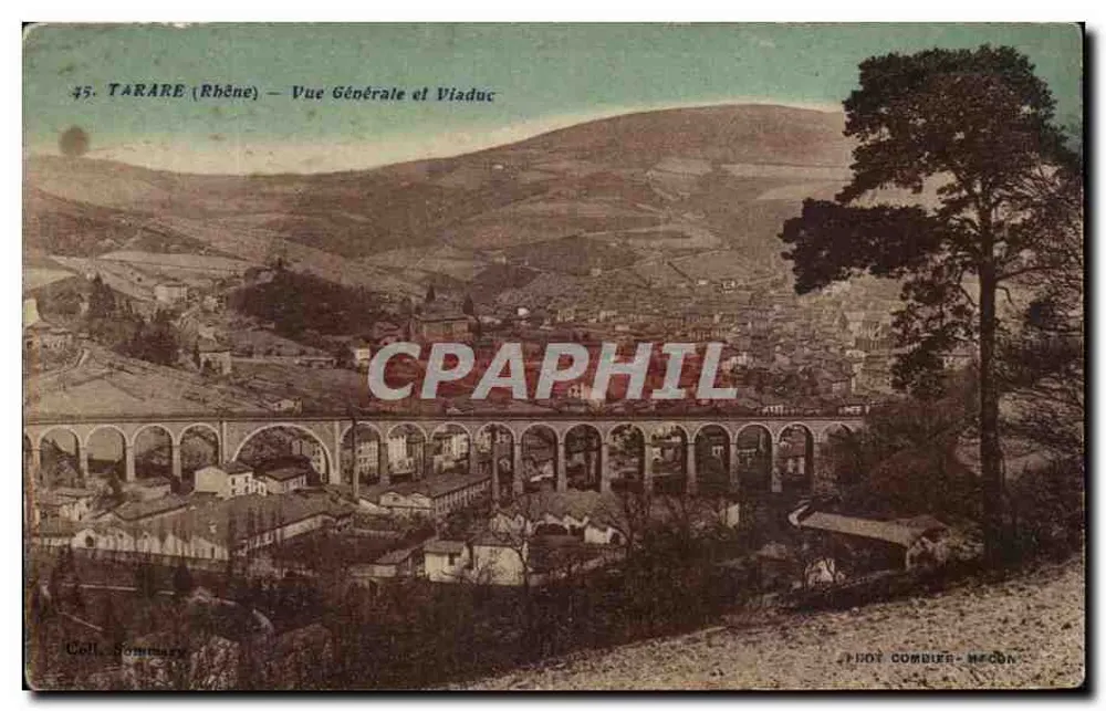 Tarare (Rhone) — Vista Geral e Viaduto — Fot. Combier - Nécon - Frente