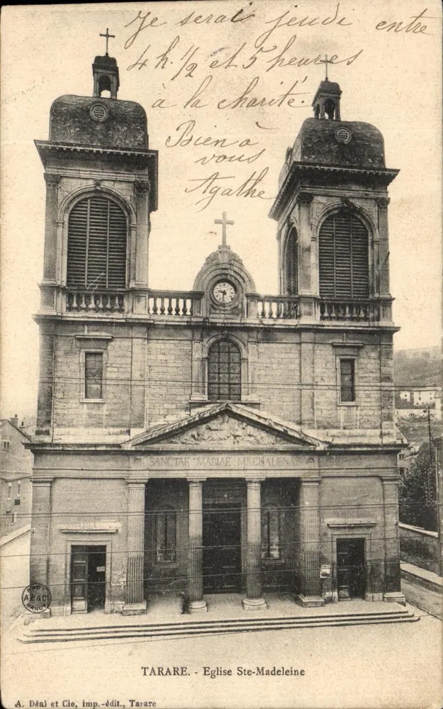 Tarare - Kerk van Sint-Madeleine — A. Déal en Cie, uitgever, Tarare - Voorkant