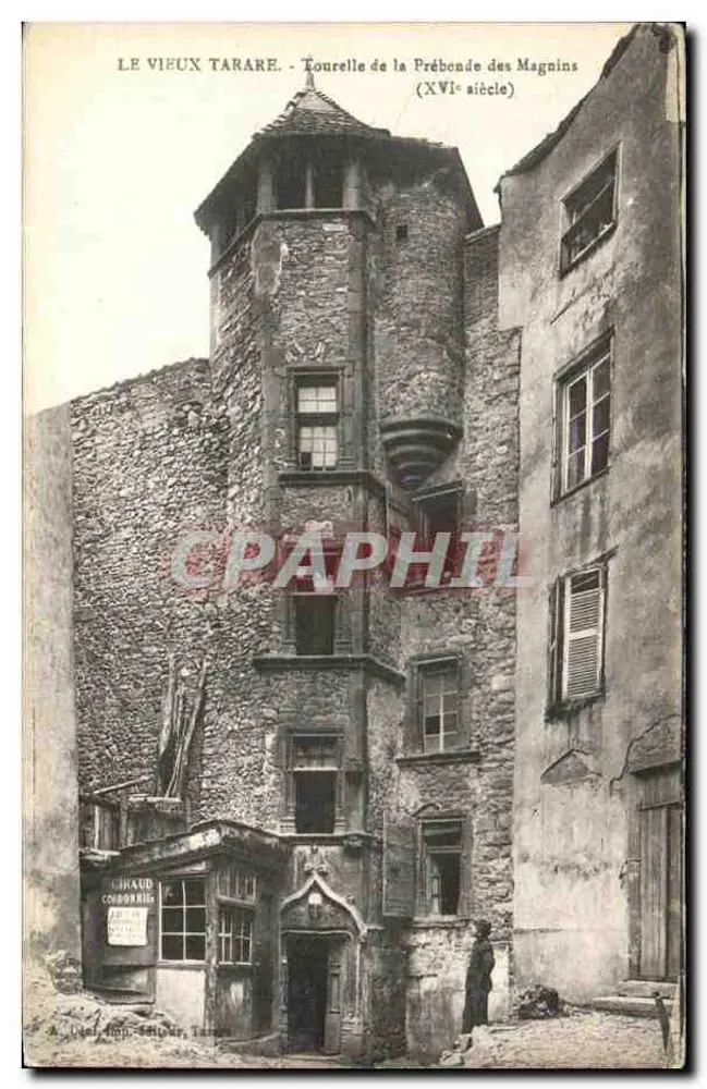Le Vieux Tarare — Turm der Präbende der Magnins (16. Jahrhundert) — A. Jules, Tarn - Vorderseite