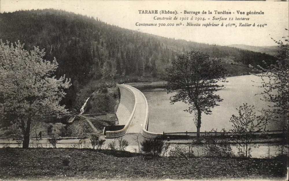 Tarare (Rhône) - Staudamm Turdine - Allgemeiner Blick - Vorderseite