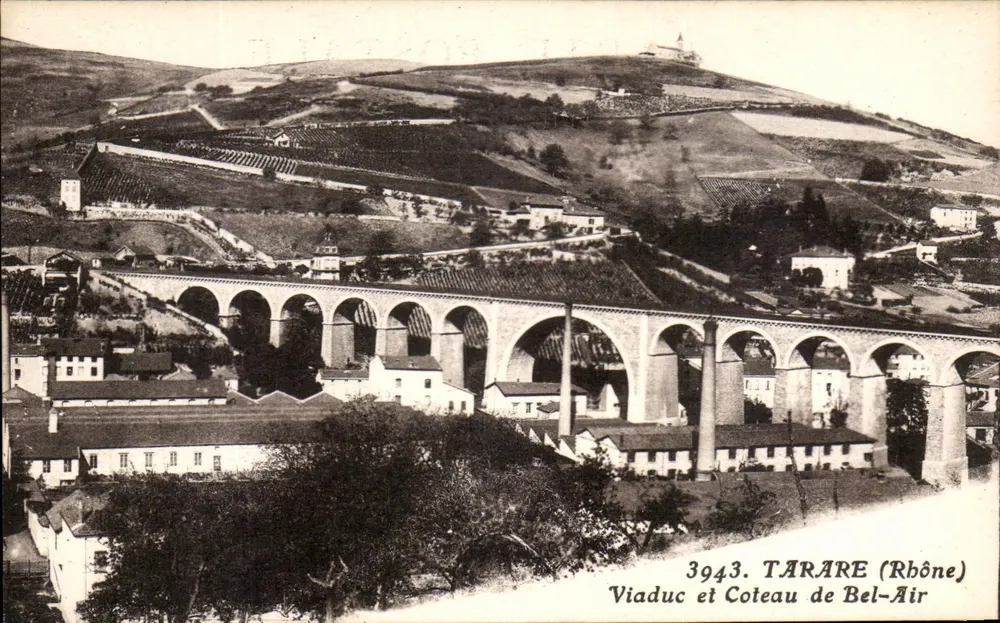 Tarare (Rhône) — Viadukt und Bel-Air-Hügel — X. Gontagny, Verlag, 36, Victor-Hugo-Str., Lyon - Vorderseite