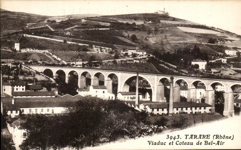 Tarare (Rhône) — Viadukt und Bel-Air-Hügel — X. Goudarny, Lyon - Vorderseite