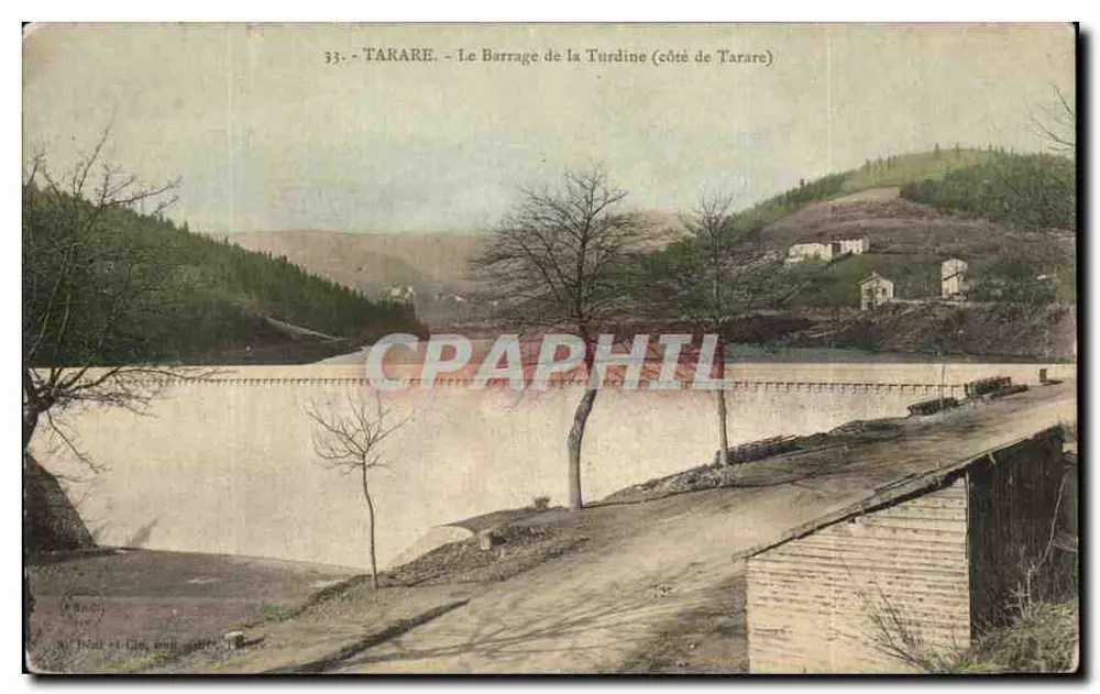 Tarare - De Turdine-dam (kant Tarare) — uitgever 'Béat et Cie, n° 33' - Voorkant