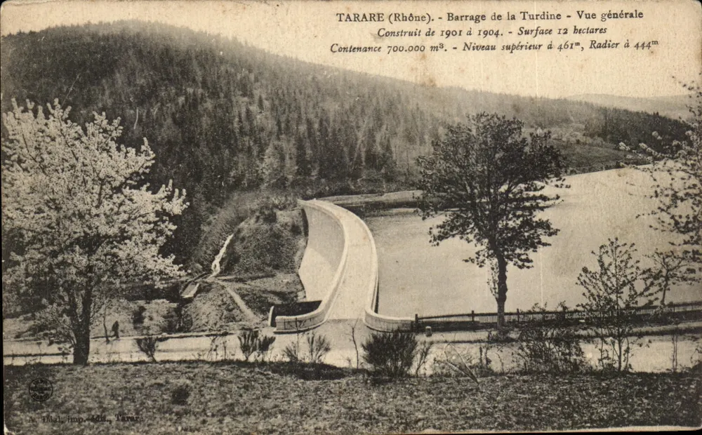 Tarare (Rhône) - Staudamm Turdine - Allgemeiner Blick - Imp. Dúal, Tarare - Vorderseite