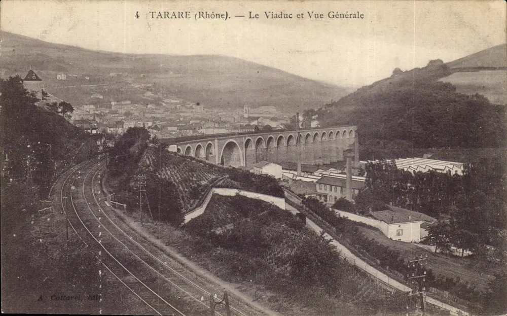 Tarare (Rhône) — O Viaduto e Vista Geral — A. Coltarei, editor - Frente