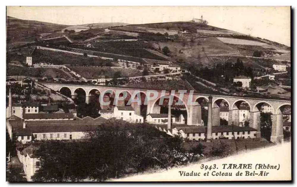 Tarare (Rhône) — Viadukt und Bel-Air-Hügel — X. Goutagny, Lyon - Vorderseite
